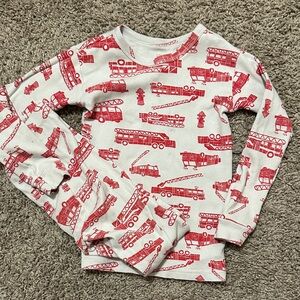 GAP Kids Pajama Set - Red Fire Truck Print